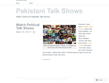 Tablet Screenshot of pakistanitalkshows.wordpress.com