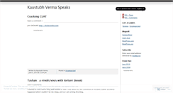 Desktop Screenshot of kaustubhverma.wordpress.com