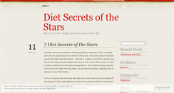 Desktop Screenshot of dietsecretsofthestars.wordpress.com