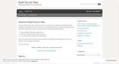Desktop Screenshot of brightsecurityideas.wordpress.com