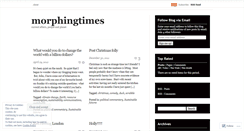 Desktop Screenshot of morphingtimes.wordpress.com