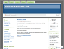 Tablet Screenshot of businessintelligence101.wordpress.com