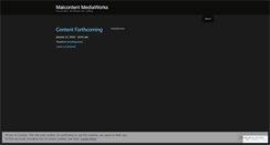 Desktop Screenshot of malcontentmediaworks.wordpress.com