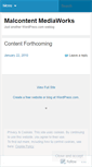 Mobile Screenshot of malcontentmediaworks.wordpress.com