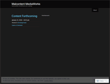 Tablet Screenshot of malcontentmediaworks.wordpress.com