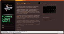 Desktop Screenshot of pointesaboutdance.wordpress.com