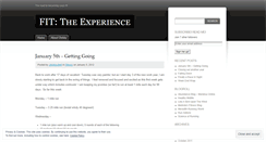 Desktop Screenshot of fittheexperience.wordpress.com