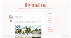 Desktop Screenshot of lilyandcompany.wordpress.com