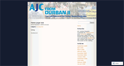 Desktop Screenshot of ajcdurbandiary.wordpress.com