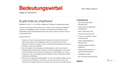 Desktop Screenshot of bedeutungswirbel.wordpress.com