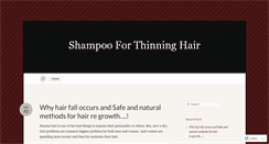 Desktop Screenshot of bestshampooforthinninghair.wordpress.com