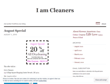 Tablet Screenshot of iamcleaners.wordpress.com