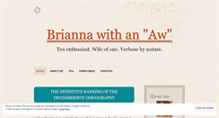 Desktop Screenshot of briannawithanaw.wordpress.com