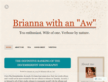 Tablet Screenshot of briannawithanaw.wordpress.com