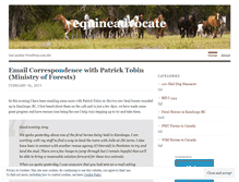 Tablet Screenshot of equineadvocate.wordpress.com