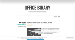 Desktop Screenshot of officebinary.wordpress.com