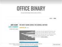 Tablet Screenshot of officebinary.wordpress.com