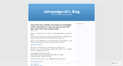 Desktop Screenshot of johnpodgorski.wordpress.com