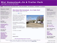 Tablet Screenshot of minihomesteadinatrailerpark.wordpress.com