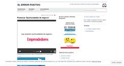 Desktop Screenshot of elerrorpositivo.wordpress.com