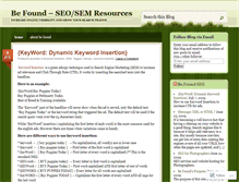 Tablet Screenshot of befoundseo.wordpress.com