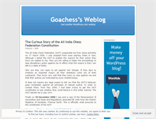 Tablet Screenshot of goachess.wordpress.com