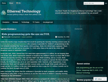 Tablet Screenshot of etherealtech.wordpress.com