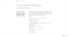 Desktop Screenshot of animatedobject.wordpress.com