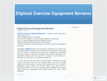 Tablet Screenshot of elipticalexercise.wordpress.com