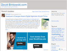 Tablet Screenshot of davidbinkowski.wordpress.com