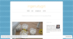 Desktop Screenshot of ingenuitygirl.wordpress.com