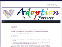 Tablet Screenshot of adoptionisforever.wordpress.com