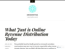 Tablet Screenshot of hrishmitha.wordpress.com