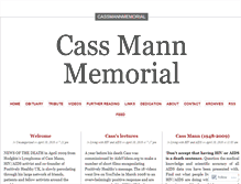 Tablet Screenshot of cassmannmemorial.wordpress.com