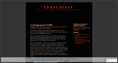 Desktop Screenshot of lexicality.wordpress.com