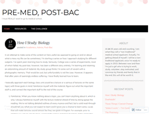 Tablet Screenshot of premedpostbac.wordpress.com