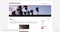 Desktop Screenshot of mysocalsummer.wordpress.com