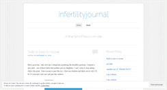 Desktop Screenshot of infertilityjournal.wordpress.com
