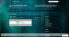 Desktop Screenshot of lovethebrain.wordpress.com