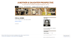 Desktop Screenshot of mother2daughter.wordpress.com