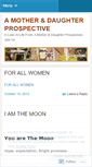 Mobile Screenshot of mother2daughter.wordpress.com