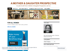 Tablet Screenshot of mother2daughter.wordpress.com