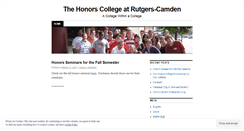 Desktop Screenshot of honorscollege.wordpress.com