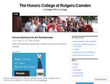 Tablet Screenshot of honorscollege.wordpress.com