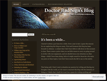 Tablet Screenshot of doctorbadsign.wordpress.com
