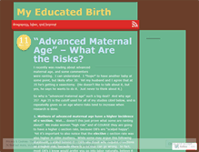 Tablet Screenshot of myeducatedbirth.wordpress.com
