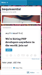 Mobile Screenshot of bequissential.wordpress.com