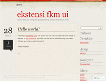 Tablet Screenshot of ekstensifkmui.wordpress.com