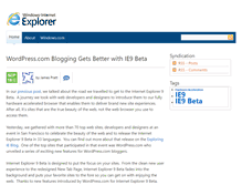 Tablet Screenshot of internetexplorer.wordpress.com