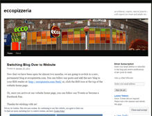 Tablet Screenshot of eccopizzeria.wordpress.com